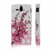Θήκη Πλαστική με Ροζ Λουλούδια για Sony Xperia U ST25i